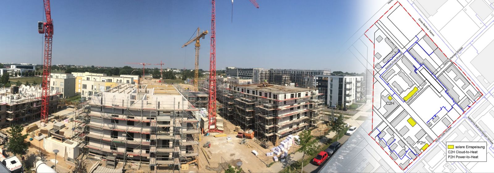 Blick auf das Neubau-Quartier Wohnen am Campus Adlershof