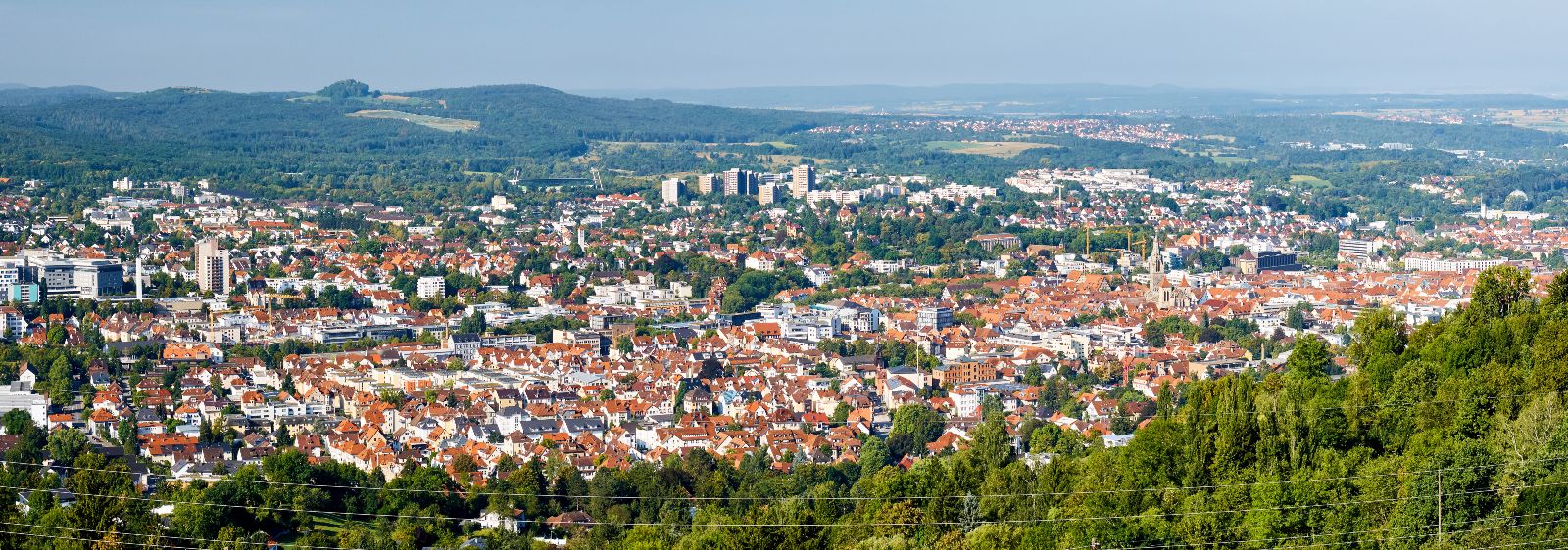 Luftbildaufnahme von Reutlingen in Stuttgart.