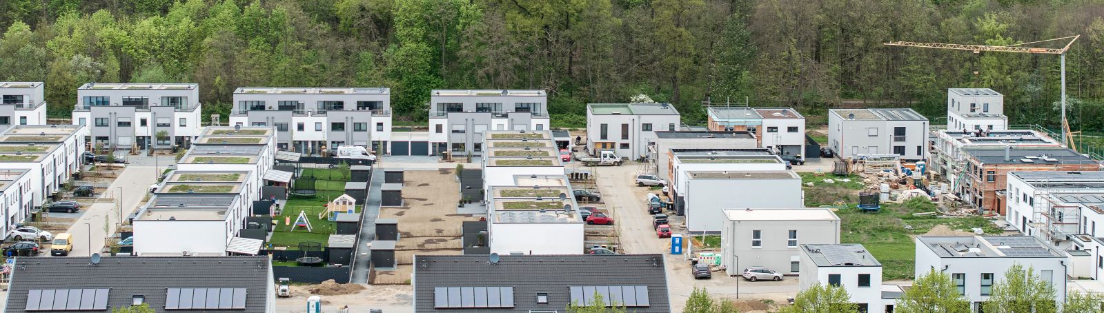 SmartQuart in der Umsetzung: Hier zu sehen ist das energieeffiziente Neubauquartier in Bedburg.
