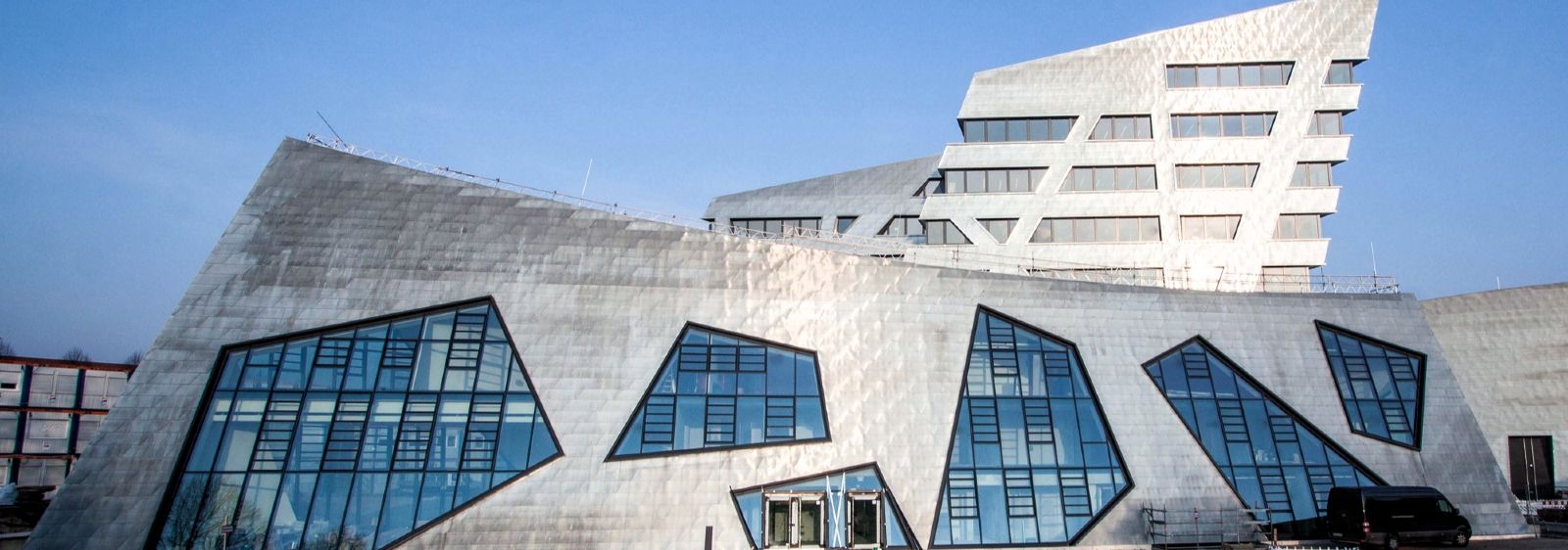 The new central building of Leuphana University was designed by architect Daniel Libeskind.