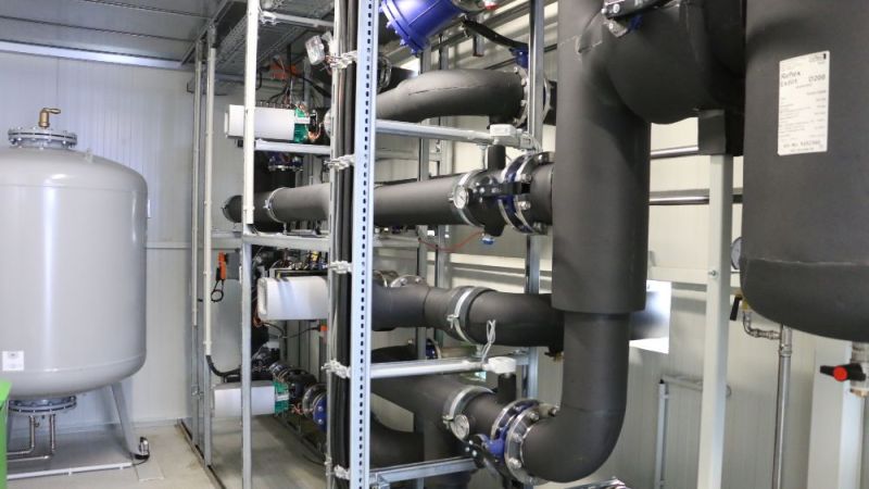 Das Energiesystem in Gelsenkirchen-Hassel wurde jetzt in Betrieb genommen. Hier zu sehen ist die Energiezentrale. 