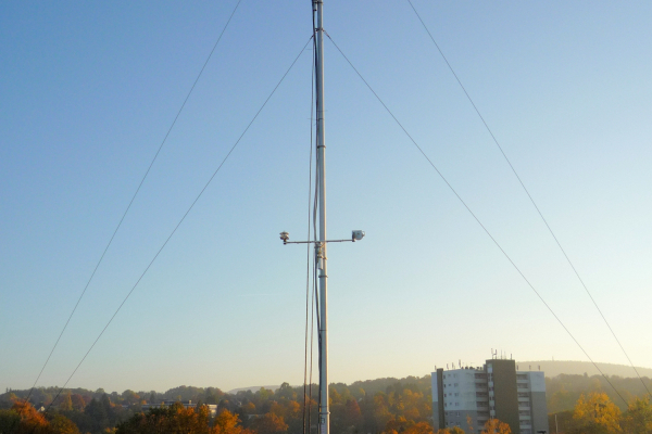 A weather station on the roof of the school provides site-specific weather data for the building management system.