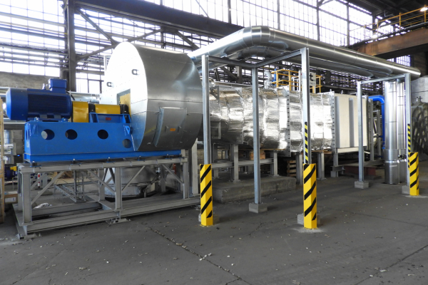 The exhaust gas heat exchanger makes the exhaust gases usable for the heat supply. | ©@ Stadtwerke Hennigsdorf GmbH